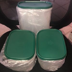 Brand new Tupperware storage containers Green